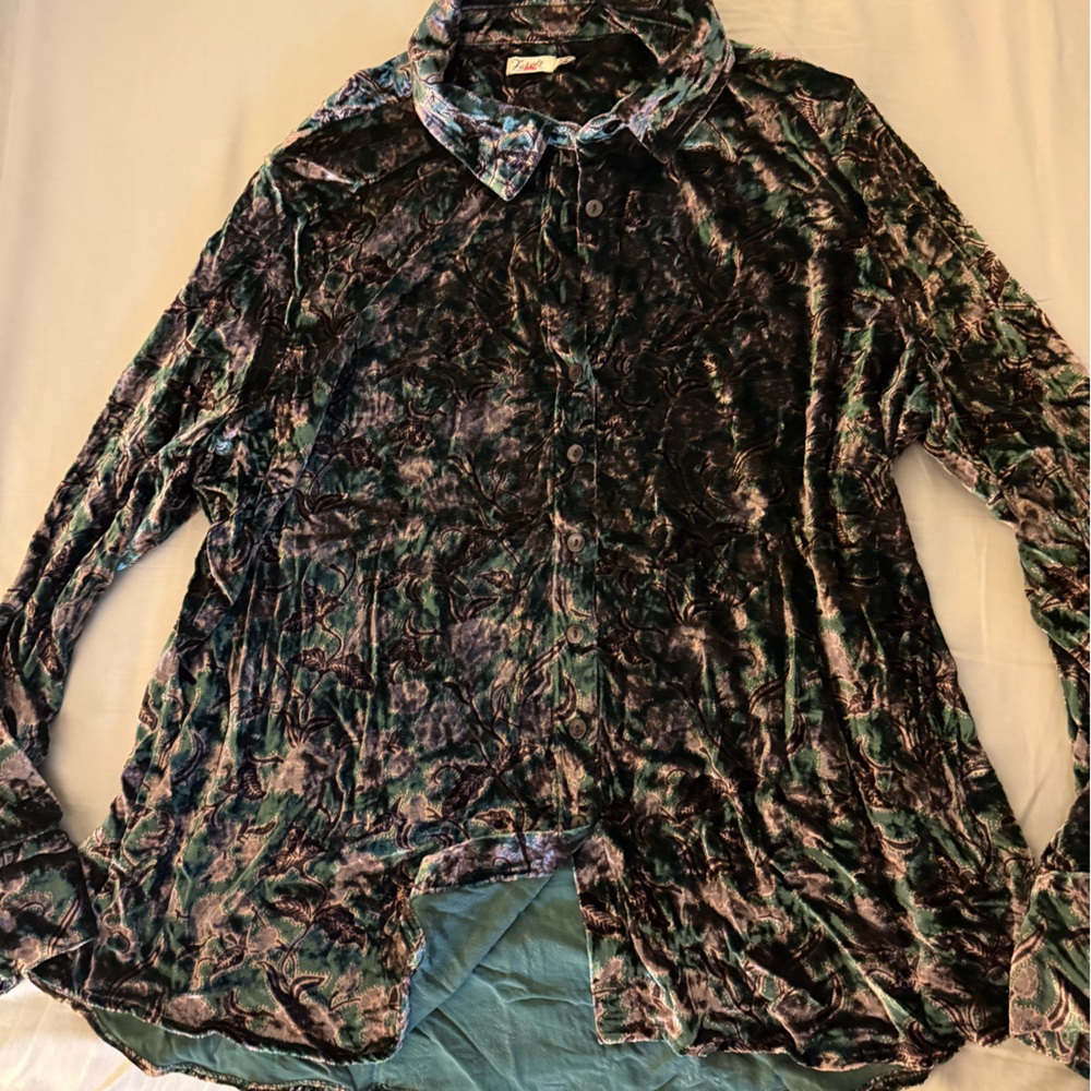 Faherty crushed velvet shirt, XL